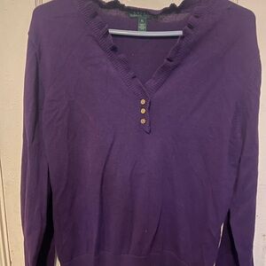 Woman’s Ralph Lauren purple sweater